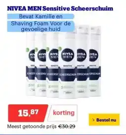 Bol.com NIVEA MEN Sensitive Scheerschuim aanbieding