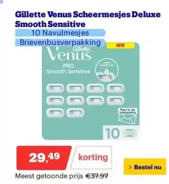 Bol.com Gillette venus scheermesjes deluxe smooth sensitive aanbieding