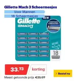 Bol.com Gillette mach 3 scheermesjes aanbieding