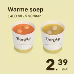 Bon Ap Warme soep aanbieding