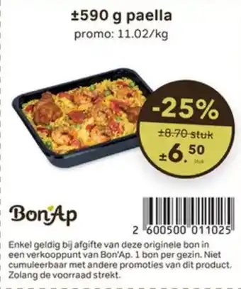 Bon Ap Paella aanbieding