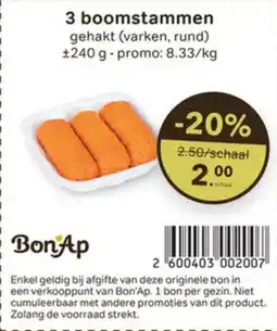 Bon Ap 3 boomstammen aanbieding