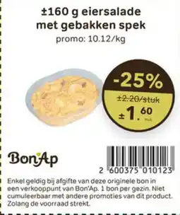 Bon Ap Eiersalade met gebakken spek aanbieding