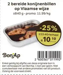 Bon Ap 2 bereide konijnenbillen op vlaamse wijze aanbieding