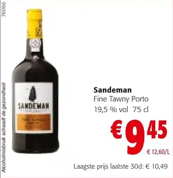 Colruyt Sandeman fine tawny porto aanbieding