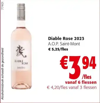 Colruyt Diable Rose 2023 A.O.P. Saint-Mont aanbieding