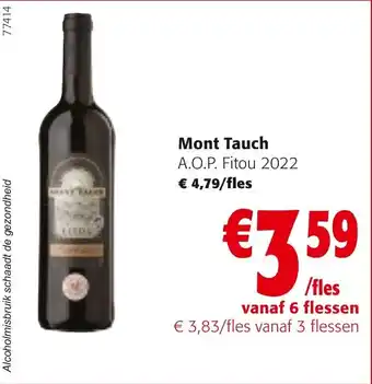 Colruyt Mont Tauch A.O.P. Fitou 2022 aanbieding