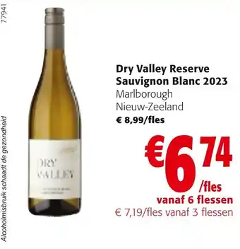 Colruyt Dry valley reserve sauvignon blanc 2023 aanbieding