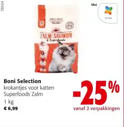 Colruyt Boni selection krokantjes voor katten superfoods zalm aanbieding