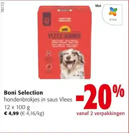 Colruyt Boni selection hondenbrokjes in saus vlees aanbieding