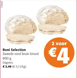 Colruyt Boni selection zweeds rond bruin brood aanbieding