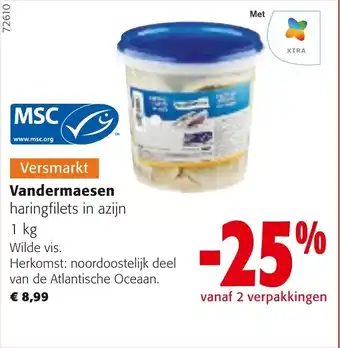 Colruyt Vandermaesen haringfilets in azijn aanbieding