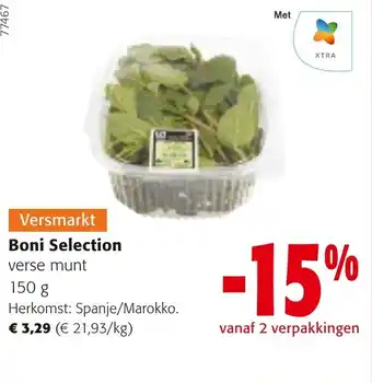 Colruyt Boni selection verse munt aanbieding