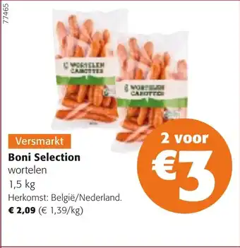 Colruyt Boni selection wortelen aanbieding