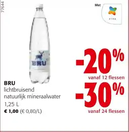 Colruyt BRU lichtbruisend natuurlijk mineraalwater aanbieding