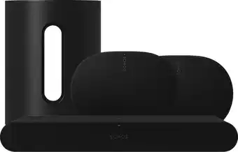 Coolblue Sonos Ray Zwart + Era 300 Zwart + Sub Mini Zwart aanbieding