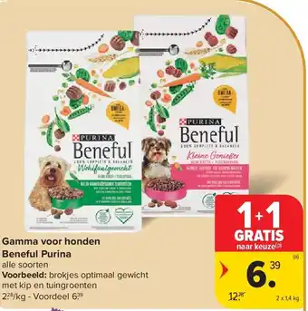 Carrefour Gamma voor honden Beneful Purina aanbieding