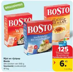 Carrefour Rijst en rijstpap Bosto aanbieding