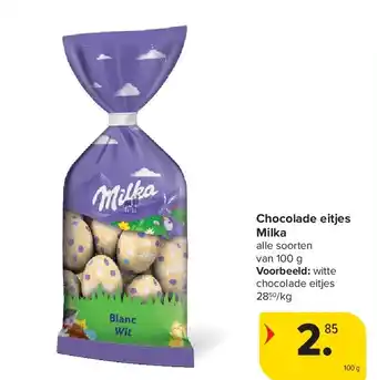 Carrefour Chocolade eitjes Milka aanbieding