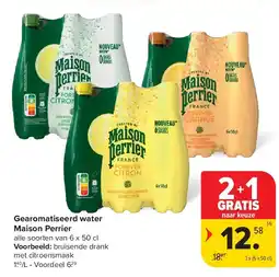 Carrefour Gearomatiseerd water Maison Perrier aanbieding