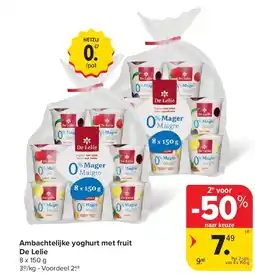 Carrefour Ambachtelijke yoghurt met fruit De Lelie aanbieding