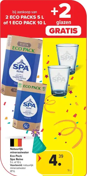 Carrefour Natuurlijk mineraalwater Eco Pack Spa Reine aanbieding