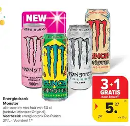 Carrefour Energiedrank Monster aanbieding