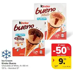 Carrefour Ice Cream Kinder Bueno aanbieding