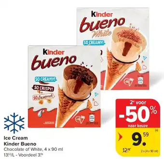 Carrefour Ice Cream Kinder Bueno aanbieding