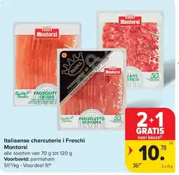 Carrefour Italiaanse charcuterie i Freschi Montorsi aanbieding