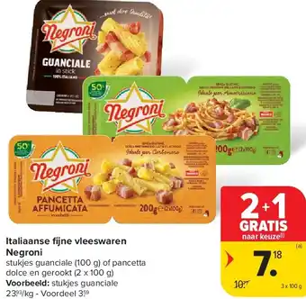 Carrefour Italiaanse fi jne vleeswaren Negroni aanbieding