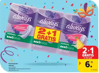 Carrefour Promopacks Always aanbieding