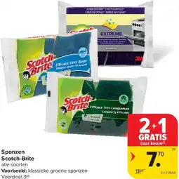 Carrefour Sponzen Scotch-Brite aanbieding