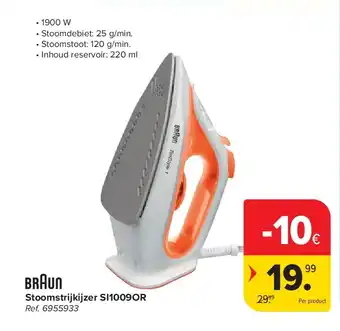 Carrefour Stoomstrijkijzer SI1009OR aanbieding