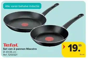 Carrefour Set van 2 pannen Maestro aanbieding