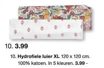 Zeeman Hydrofiele luier xl 120x120cm aanbieding