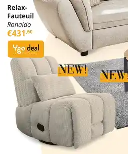 YGO RelaxFauteuil Ronaldo aanbieding