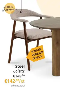 YGO Stoel Colette aanbieding