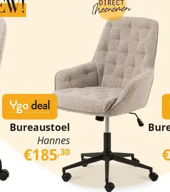 YGO Bureaustoel Hannes aanbieding