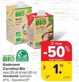 Carrefour Kookroom Carrefour Bio aanbieding