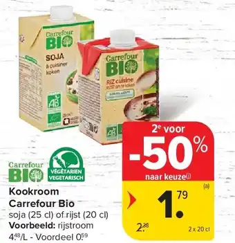 Carrefour Kookroom Carrefour Bio aanbieding