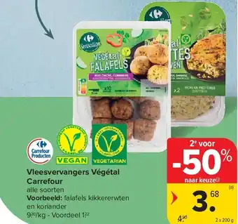 Carrefour Vleesvervangers Végétal Carrefour aanbieding