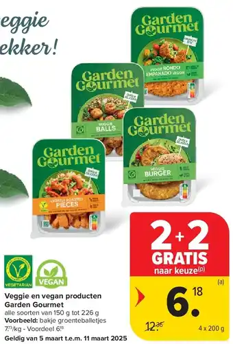 Carrefour Veggie en vegan producten Garden Gourmet aanbieding