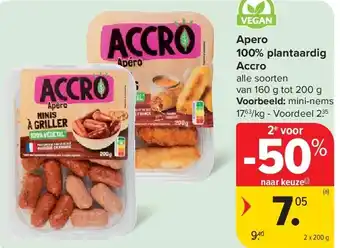 Carrefour Apero 100% plantaardig Accro aanbieding