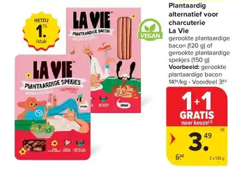 Carrefour Plantaardig alternatief voor charcuterie La Vie aanbieding