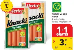 Carrefour Knacki veggie Herta aanbieding