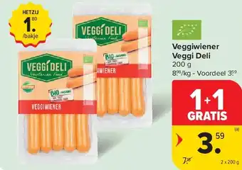 Carrefour Veggiwiener Veggi Deli aanbieding