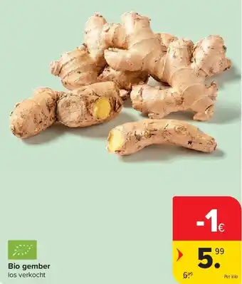 Carrefour Bio gember aanbieding