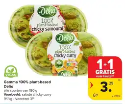 Carrefour Gamma 100% plant-based Délio aanbieding