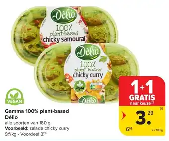 Carrefour Gamma 100% plant-based Délio aanbieding